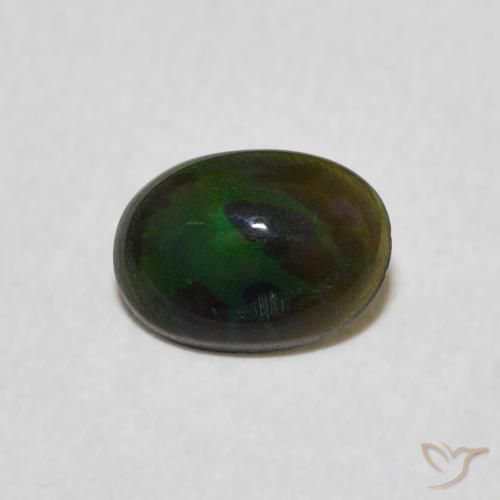 0.37ct 天然 マルチカラー オパール, 楕円形, オペーク