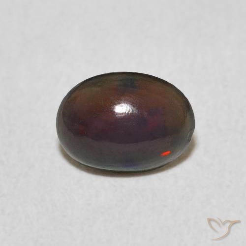 0.38ct 天然 マルチカラー オパール, 楕円形, オペーク