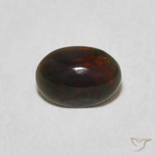 0.46ct 天然 マルチカラー オパール, 楕円形, オペーク