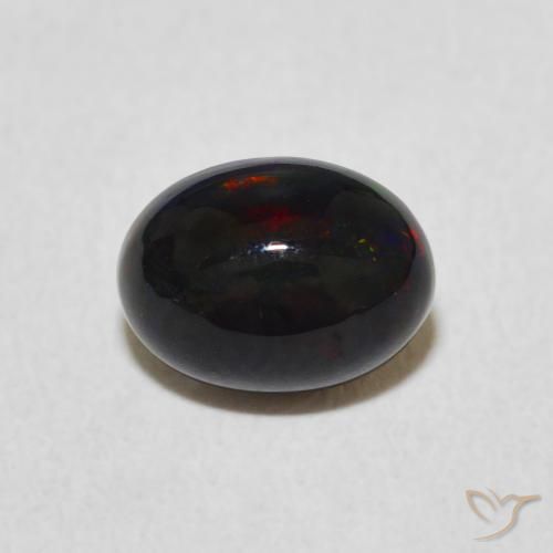 0.89ct 天然 マルチカラー オパール, 楕円形, オペーク
