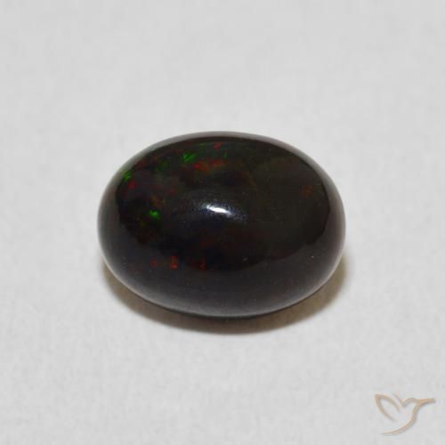 0.84ct 天然 マルチカラー オパール, 楕円形, オペーク