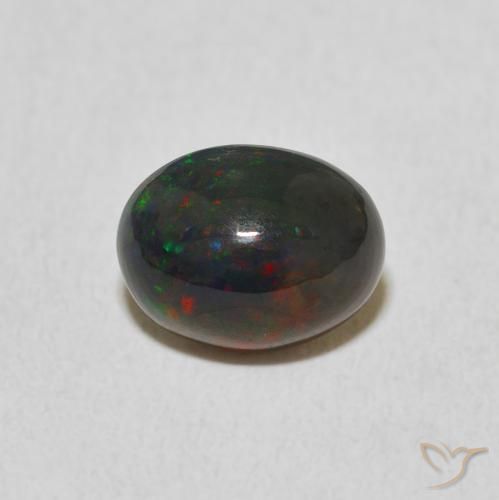 1.17ct 天然 マルチカラー オパール, 楕円形, オペーク