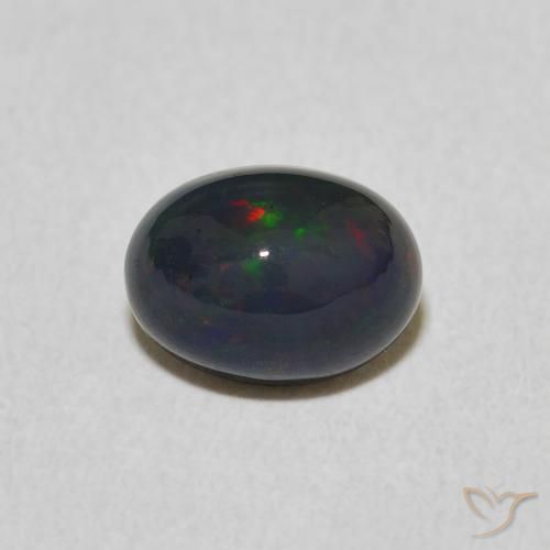 0.99ct 天然 マルチカラー オパール, 楕円形, オペーク