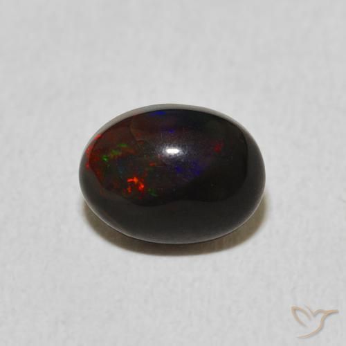 0.87ct 天然 マルチカラー オパール, 楕円形, オペーク