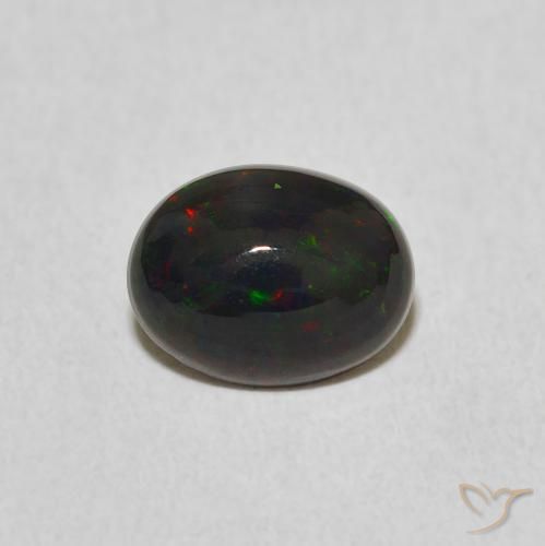 0.95ct 天然 マルチカラー オパール, 楕円形, オペーク