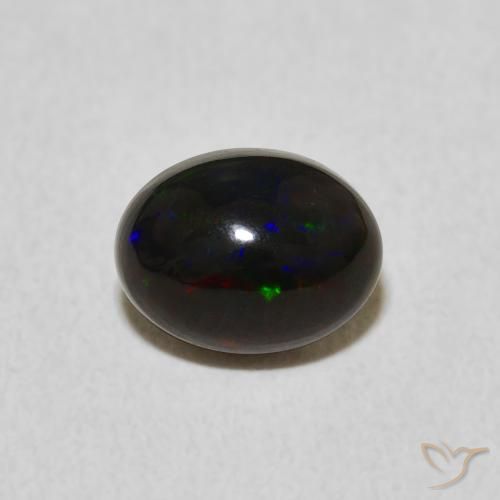 0.86ct 天然 マルチカラー オパール, 楕円形, オペーク