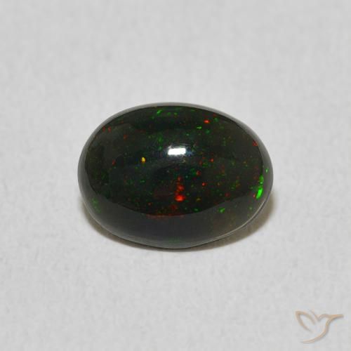 0.58ct 天然 マルチカラー オパール, 楕円形, オペーク