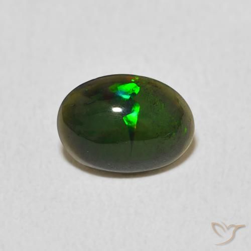 0.58ct 天然 マルチカラー オパール, 楕円形, オペーク