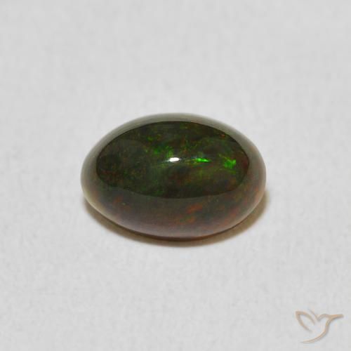 0.62ct 天然 マルチカラー オパール, 楕円形, オペーク