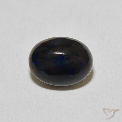 1.23ct 天然 マルチカラー オパール, 楕円形, オペーク