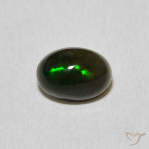 0.77ct 天然 マルチカラー オパール, 楕円形, オペーク