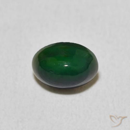 0.60ct 天然 マルチカラー オパール, 楕円形, オペーク