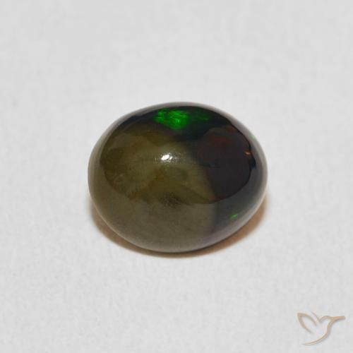 1.29ct 天然 マルチカラー オパール, 楕円形, オペーク