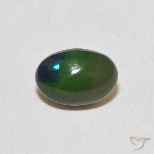 0.91ct 天然 マルチカラー オパール, 楕円形, オペーク