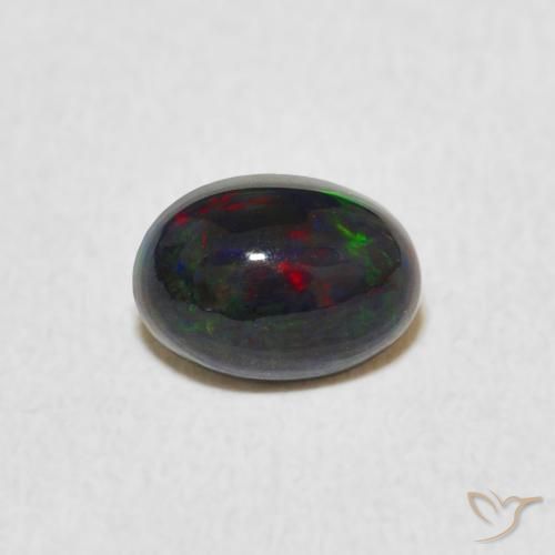 0.46ct 天然 マルチカラー オパール, 楕円形, オペーク