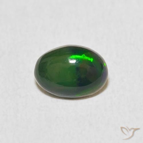 0.42ct 天然 マルチカラー オパール, 楕円形, オペーク