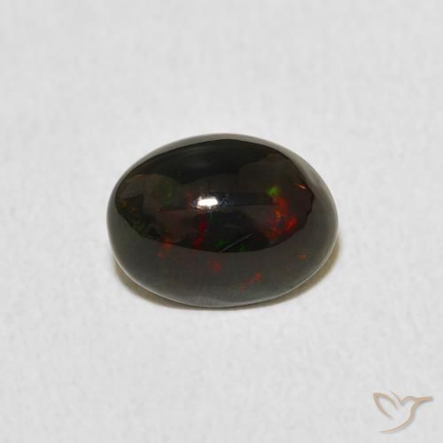 0.64ct 天然 マルチカラー オパール, 楕円形, オペーク