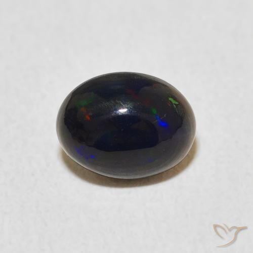 0.73ct 天然 マルチカラー オパール, 楕円形, オペーク