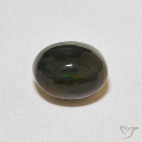 1.29ct 天然 マルチカラー オパール, 楕円形, オペーク