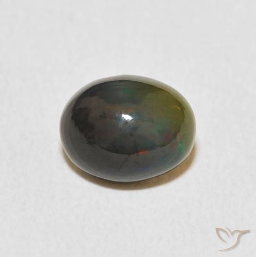 1.24ct 天然 マルチカラー オパール, 楕円形, オペーク