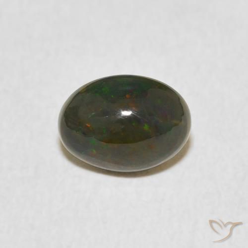 0.79ct 天然 マルチカラー オパール, 楕円形, オペーク