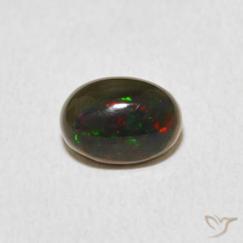 0.60ct 天然 マルチカラー オパール, 楕円形, オペーク
