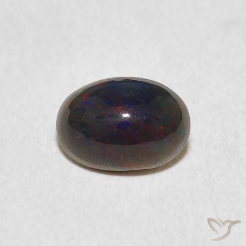 0.56ct 天然 マルチカラー オパール, 楕円形, オペーク