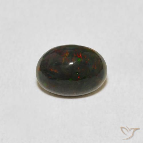 0.67ct 天然 マルチカラー オパール, 楕円形, オペーク