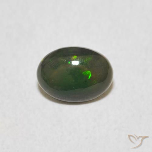 0.45ct 天然 マルチカラー オパール, 楕円形, オペーク, Photo A