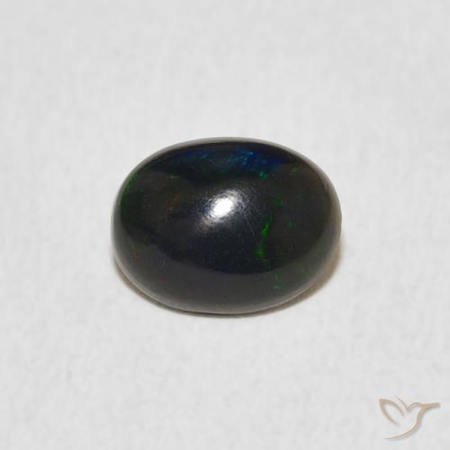0.60ct 天然 マルチカラー オパール, 楕円形, オペーク