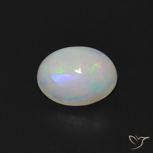 0.59ct 天然 マルチカラー オパール, 楕円形, 透明