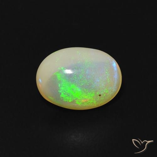 0.48ct 天然 マルチカラー オパール, 楕円形, 透明