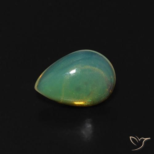 0.36ct 天然 マルチカラー オパール, 洋梨の形, 透明