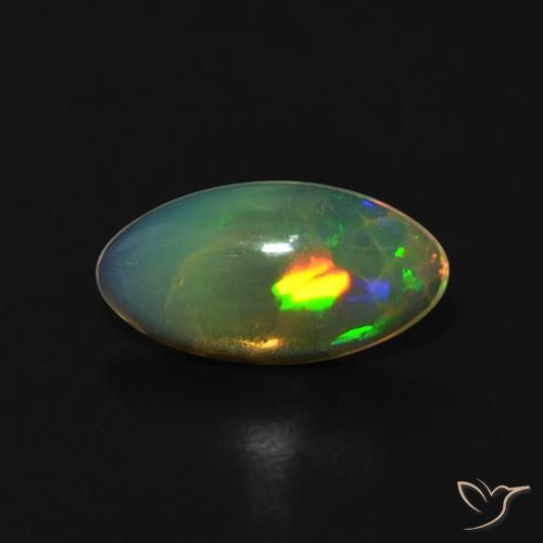 0.80ct 天然 マルチカラー オパール, マーキーズ, 透明