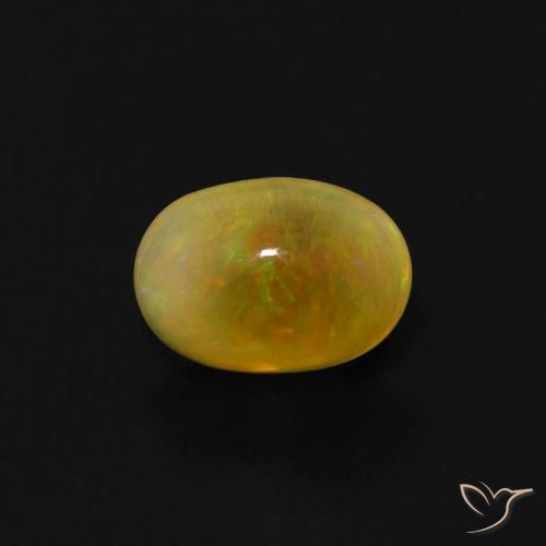 0.49ct 天然 マルチカラー オパール, 楕円形, 透明