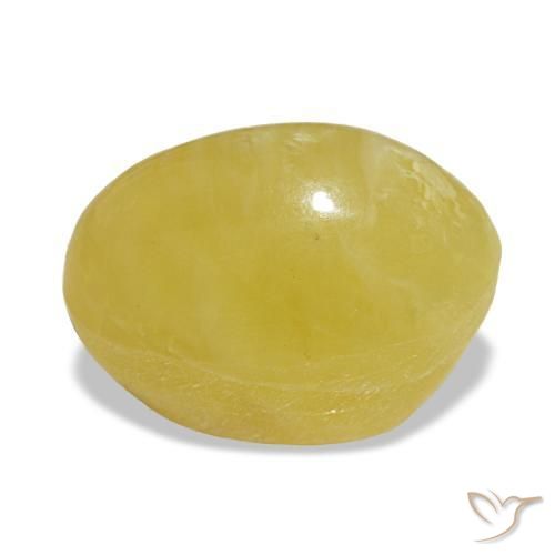 3.78カラットの天然Medium Light-Yellowオパール（11.3×7.4 mm・オーバルカット）
