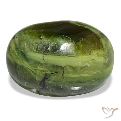 27.34ct グリーン オパール, 楕円形, オペーク