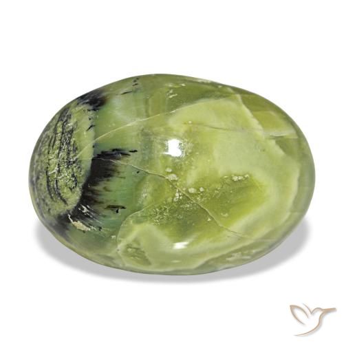 8.39ct グリーン オパール, 楕円形, オペーク
