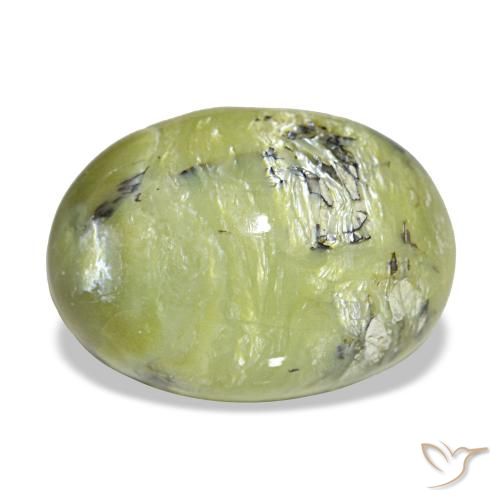 6.67ct グリーン オパール, 楕円形, オペーク