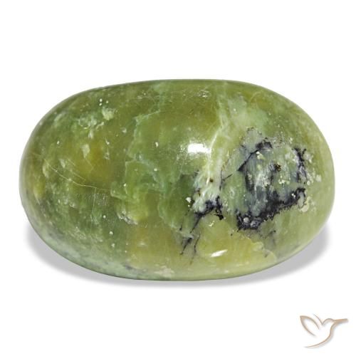 16.97ct グリーン オパール, 楕円形, オペーク