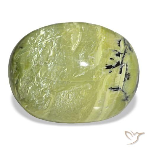 26.42ct グリーン オパール, 楕円形, オペーク