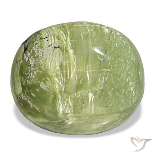 25.50ct グリーン オパール, 楕円形, オペーク