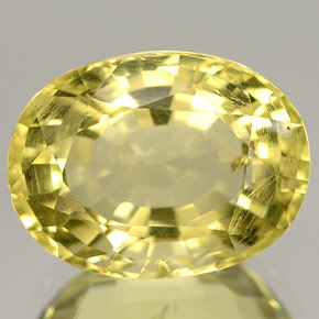 5.38カラットの天然レモンオーソクレース（12.9×9.7 mm・オーバルカット）