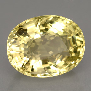 6.60カラットの天然レモンオーソクレース（13×10 mm・オーバルカット）