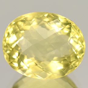 6.59カラットの天然レモンオーソクレース（13.1×10.6 mm・オーバルカット）
