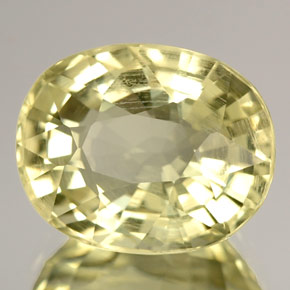 4.56カラットの天然レモンオーソクレース（11.6×9.2 mm・オーバルカット）