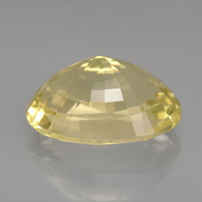 6.04カラットの天然レモンオーソクレース（14.4×10.5 mm・オーバルカット）