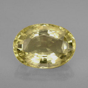 4.42カラットの天然レモンオーソクレース（13×9.4 mm・オーバルカット）
