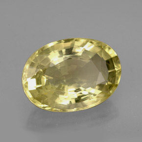 4.42カラットの天然レモンオーソクレース（13×9.4 mm・オーバルカット）