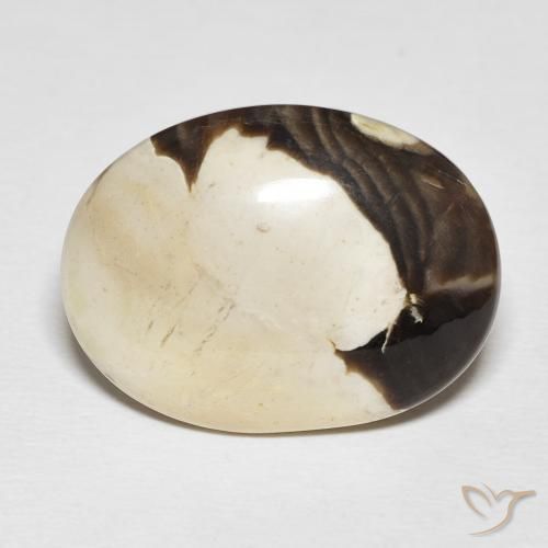 19.54ct 天然 マルチカラー ピーナッツウッド, 楕円形, オペーク